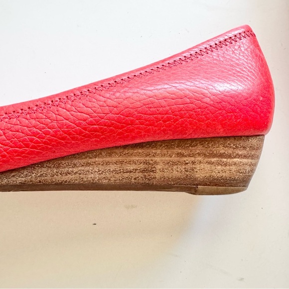 Tory Burch Carnell Peep Toe Low Wedge Shoes Size 7M - Picture 4 of 12